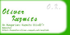 oliver kuzmits business card